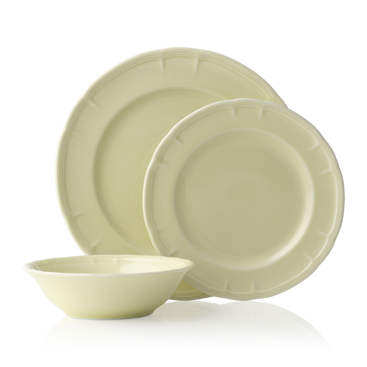 Noritake Provence Citron 12pce Fine Porcelain Dinner Setting for 4