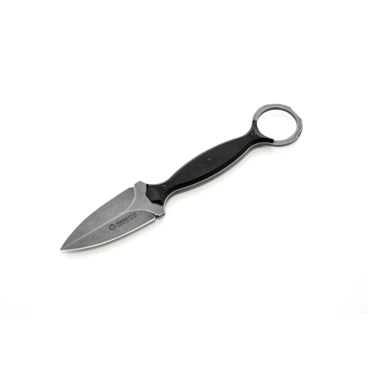 Maserin M922STW neck knife N690 steel black stonewash blade black G10 handle Kydex sheath 7cm