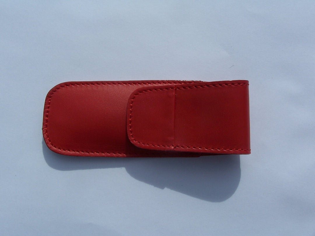 Max Capdebarthes Etui Club pouch, no mount, knives to 10cm, red leather