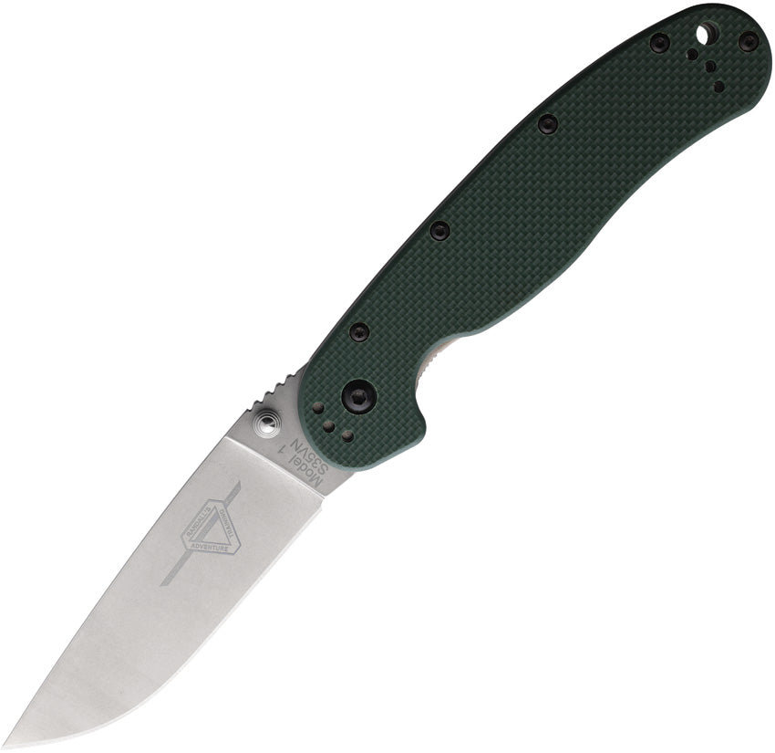 Ontario RAT 1 Linerlock Green G10 SW
