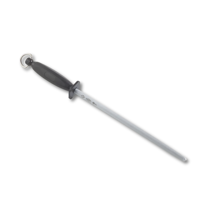 Egginton P203109 diamond sharpening steel 10 inch round rod black handle professional knife sharpener