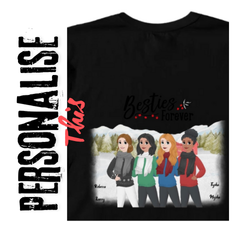 Personalised Bella + Canvas 3001 Unisex T-Shirt Back Print