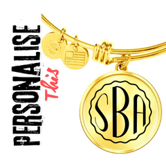 Personalised Circle Adjustable Bangle