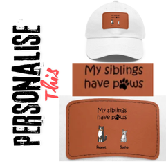 Personalised Dad Hat with Leather Patch (Rectangle)