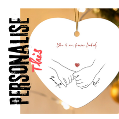 Personalised High Gloss Heart Ornament (Empire Builders)