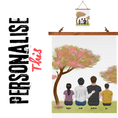 Personalised Wood Framed Wall Tapestry (Portrait)