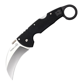 Cold Steel Tiger Claw Lockback, a Pocket Knife with a 3" satin finish S35VN stainless steel blade and black G10 handle.