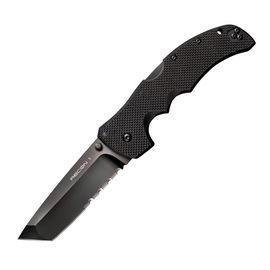 Black G-10 handle COLD STEEL RECON 1 lockback pocket knife with black tanto blade
