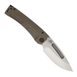 MEDFORD MARAUDER FRAMELOCK pocket knife with a 4.25 inch tumbled finish 3V steel blade and bronze anodized titanium handle