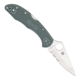 Green textured FRN handle SPYDERCO DELICA 4 LOCKBACK pocket knife with a 3 inch VG-10 stainless steel blade