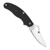 Spyderco UK Pen Knife Black, a Traditional Pocket Knife with a 3-Inch Satin Finish CTS-BD1 Stainless Steel Drop Point Blade and Black FRN Handle. Designed for the UK Market.