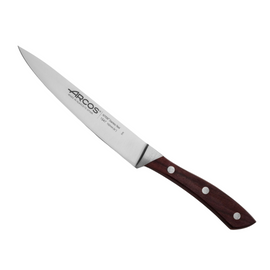 Arcos Natura Sole Knife (Flexible) 160mm. This thin, flexible knife with a warm rosewood handle and a single-forged NITRUM stainless steel blade is ideal for maneuvering around bones and filleting delicate fish