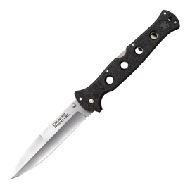 Cold Steel Counter Point XL AUS10A, a large pocket knife with a 6-inch satin finish AUS-10A stainless steel blade and black Griv-Ex handle.