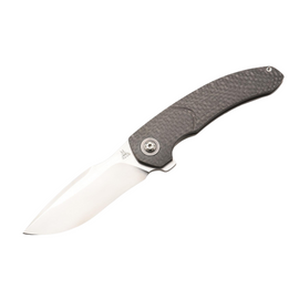 Alliance Designs Deimos Framelock Pocket Knife. 3.25-inch Satin Finish Bohler M390 Stainless Steel Blade. Carbon Fiber & Titanium Handle. Extended Tang. Pocket Clip.