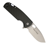 VIPER KYOMI STONEWASH CARBON FIBER, a Modern Pocket Knife with a 3-inch stonewash N690Co stainless steel drop point blade and carbon fiber and titanium handle.