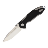 Viper Storm Linerlock Black, a Designer Pocket Knife by Rick Hinderer. Features a 3-inch satin finish Bohler M390 stainless steel drop point blade and black G10 handle.