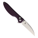 Kizer Cutlery Sway Back Button Lock Pocket Knife with Purple G10 Handle