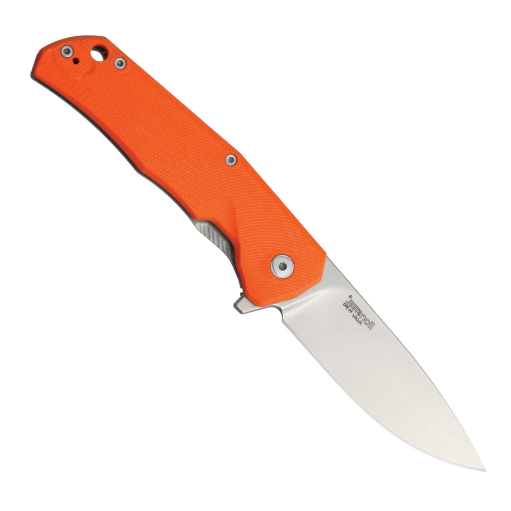 Orange G10 handle LIONSTEEL TRE Framelock pocket knife