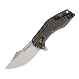 BLADERUNNERS SYSTEMS OVERWATCH Framelock Pocket Knife. Features a 3-inch stonewash finish CPM S35VN stainless steel clip point blade and black stonewash finish titanium handle.