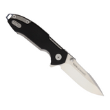 Viper Storm Linerlock Black, a Designer Pocket Knife by Rick Hinderer. Features a 3-inch satin finish Bohler M390 stainless steel drop point blade and black G10 handle.