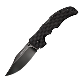 Cold Steel Recon 1 Lockback Clip Pocket Knife. 4-inch Black Finished CPM-S35VN Stainless Steel Clip Point Blade. Black G10 Handle.