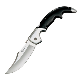 Cold Steel Large Espada Lockback, a Pocket Knife with a 5.5 inch satin finish blade and black micarta handle.