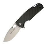 VIPER KYOMI STONEWASH CARBON FIBER, a Modern Pocket Knife with a 3-inch stonewash N690Co stainless steel drop point blade and carbon fiber and titanium handle.