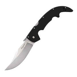 Cold Steel Large Espada Lockback Black, a Pocket Knife with a 5.5 inch satin finish AUS-10A stainless blade and black G10 handle.