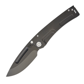 Black PVD coated titanium handle MEDFORD MARA-H pocket knife with black blade