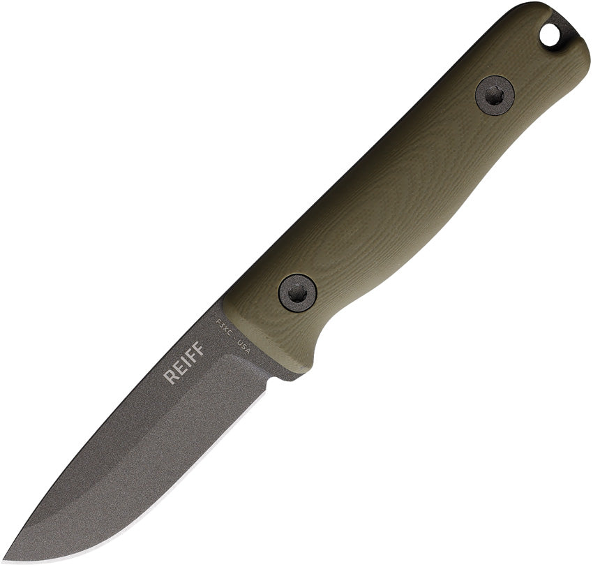 Reiff Knives F3 XC Fixed Blade OD Lthr