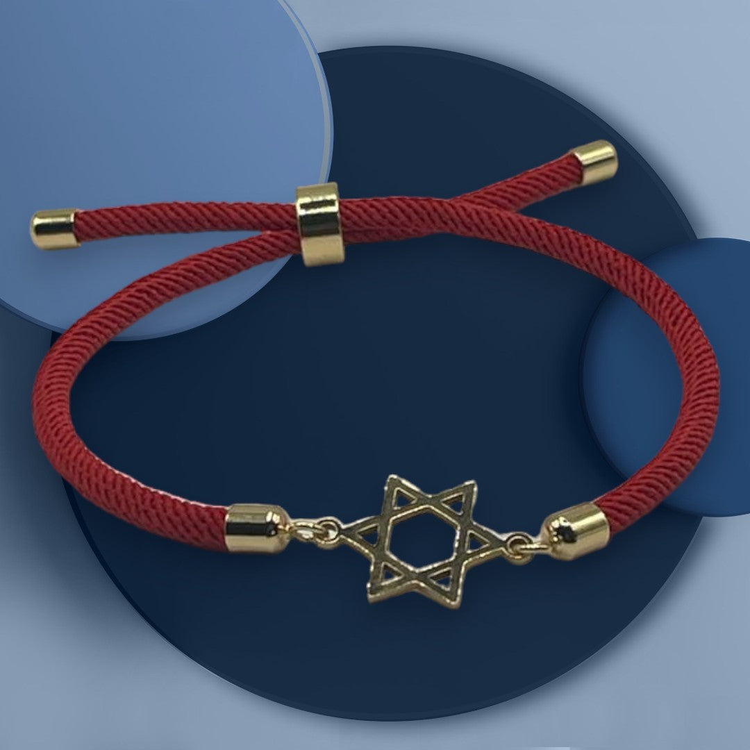Star of David Cord Bracelet-4