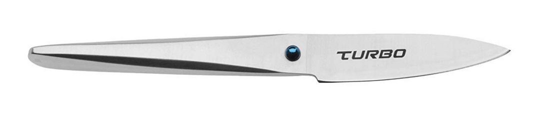 Chroma Type 301 Blue Turbo Steel Ka-Six edge designed by F.A. Porsche  3 1/2 inch Paring Knife