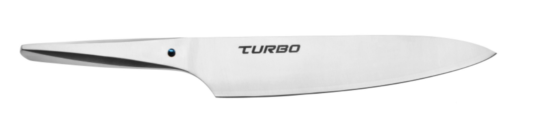 Chroma Type 301 Blue Turbo Steel Ka-Six edge designed by F.A. Porsche  8 inch Chef Knife