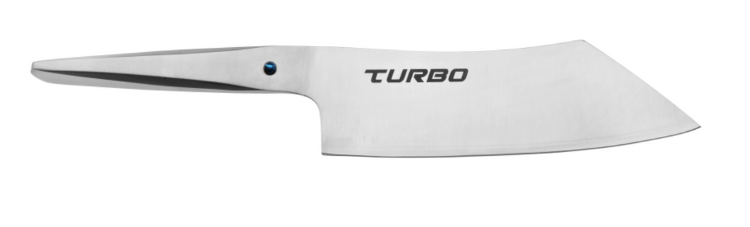 Chroma Type 301 Blue Turbo Steel Ka-Six edge designed by F.A. Porsche  6 3/4 inch Hakata Knife