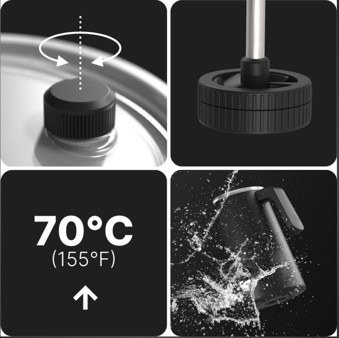Subminimal NanoFoamer PRO Gen 2 Milk Frother displaying product features and design details