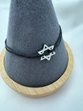 Silver-Plated Stainless Steel Star of David Cord Bracelet-3