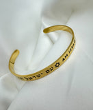 Order Israel 18K Gold Plated "Am Israel Chai" Star of David Cuff Bracelet-1