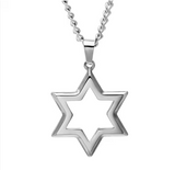 Hollow Star of David Pendant Necklace-2