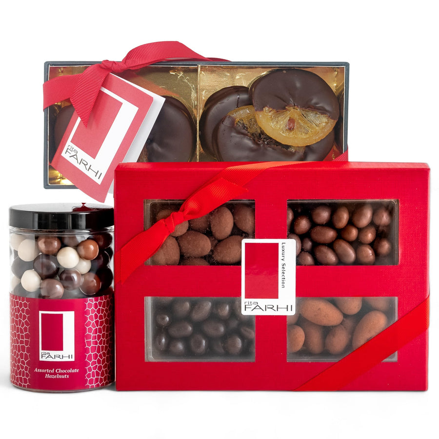 Luxury Chocolate Lovers Hamper with Nut Selections-0