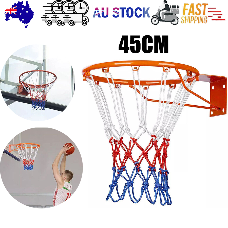 45CM Basketball Ring Hoop Net Wall Mounted Outdoor Hanging Basket ProfessionalAU