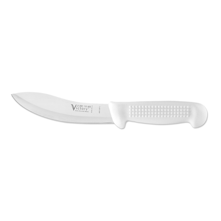 Victory 17cm sheep skinning knife stainless steel white plastic handle meat processing knife