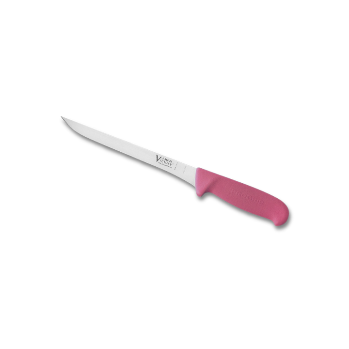 Victory 20cm straight boning knife stainless steel pink Progrip handle