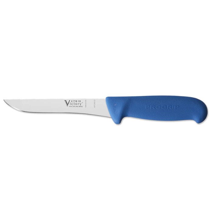 Victory 15cm straight boning knife stainless steel blue Progrip handle