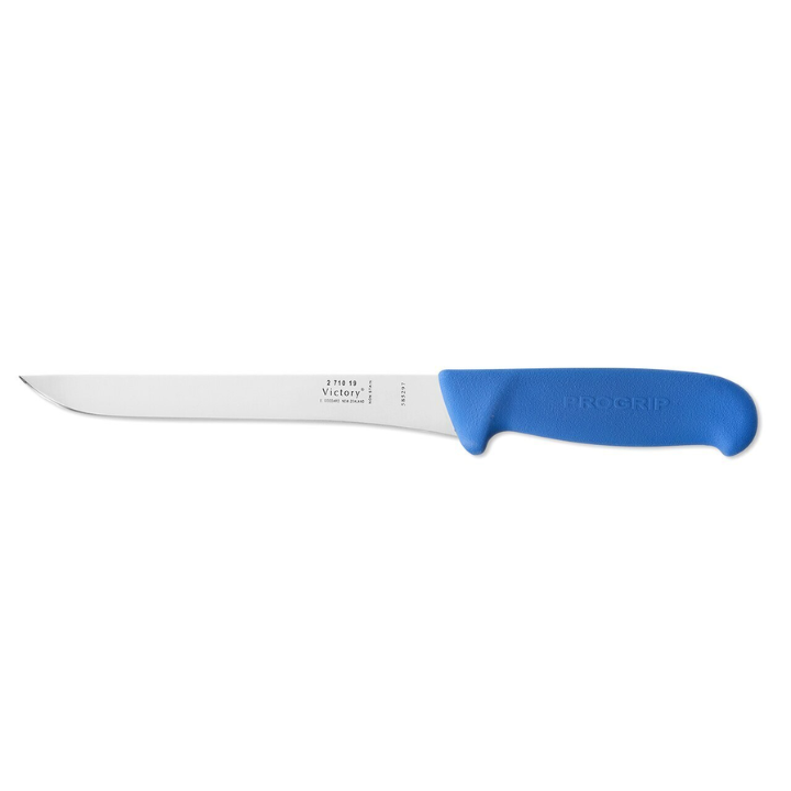 Victory 19cm straight boning knife stainless steel blue Progrip handle