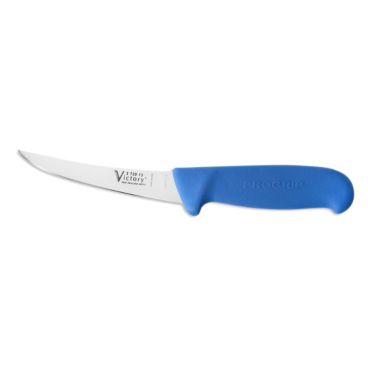 Victory 13cm flexible boning knife stainless steel blue Progrip handle S1 sheath compatible
