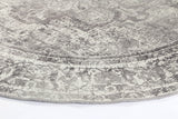 Vintage Crown Chilaz Grey Distressed Vintage Round Rug 180x180