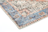 Vintage Crown Cezanne Terracotta Sky Distressed Vintage Rug 80x400