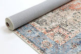 Vintage Crown Cezanne Terracotta Sky Distressed Vintage Rug 80x400