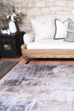 Vintage Crown Leopold Ash Ivory Distressed Vintage Round Rug 160x160