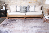 Vintage Crown Leopold Ash Ivory Distressed Vintage Round Rug 160x160